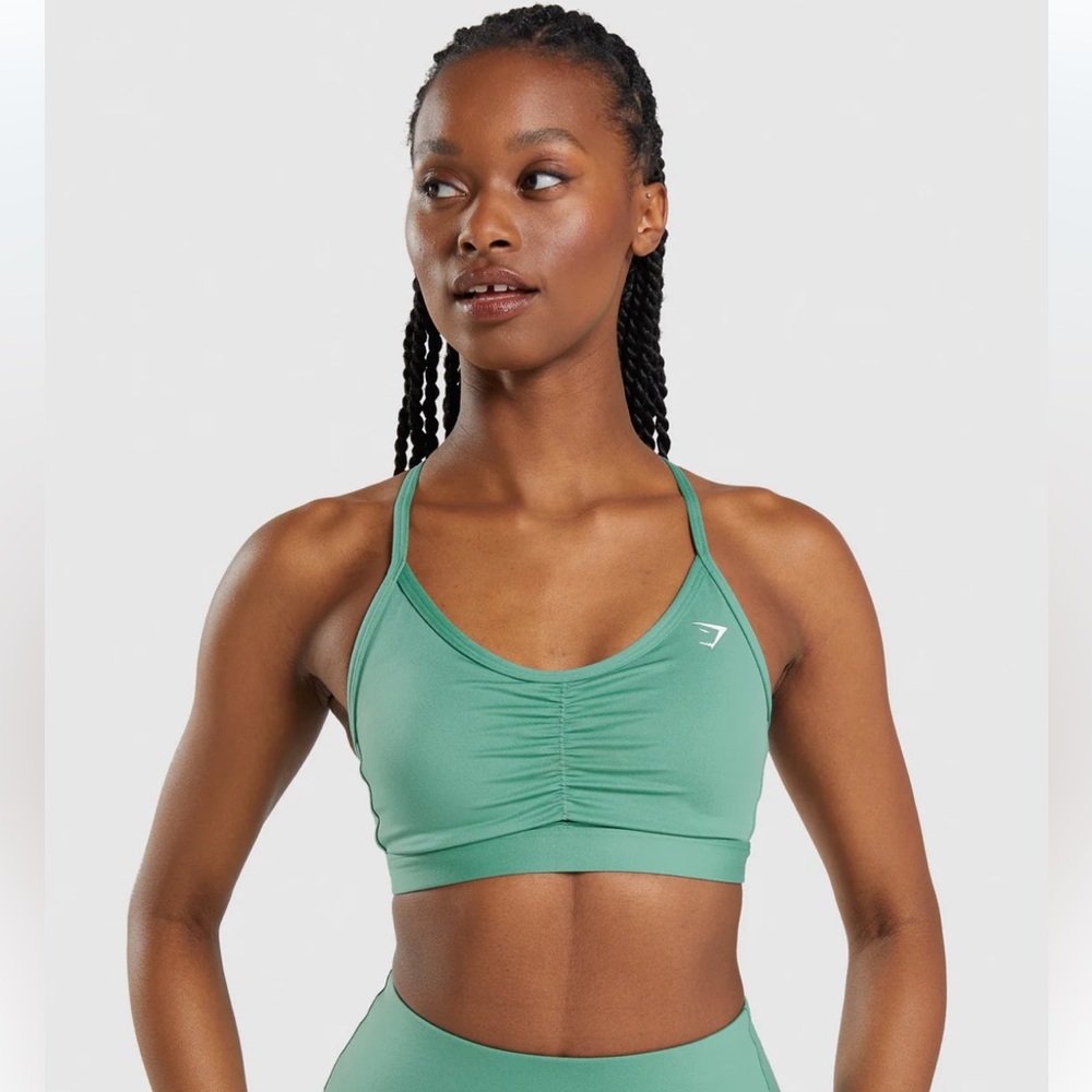 Out of Stock Gymshark Ruched Sports Bra -Alpine Green